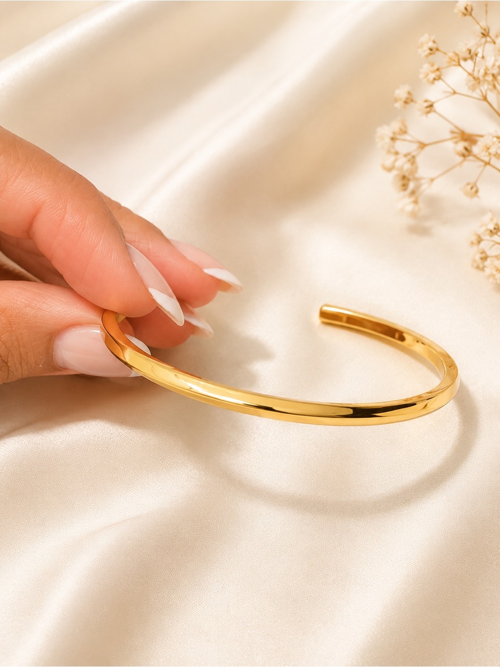 Classic Gold Cuff Bracelet - Minimal Women's Jewelry